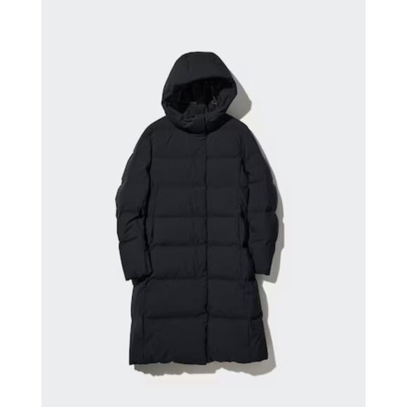 Uniqlo Seamless Down Long Coat Black Women’s Size S - Picture 1 of 12